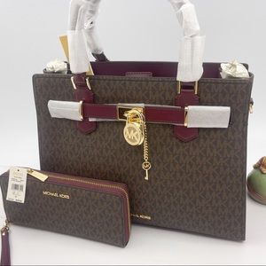 💝NeW! Michael Kors Hamilton MD Satchel Set